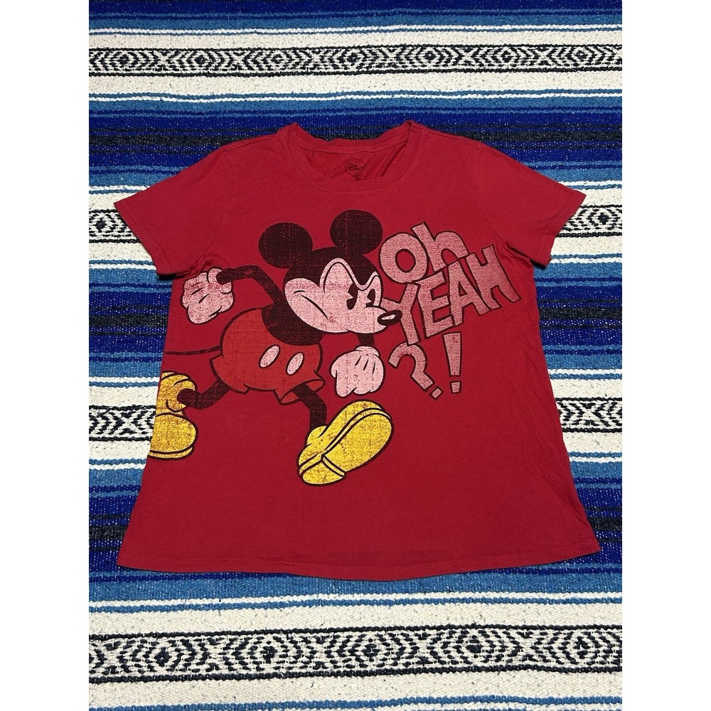 Mickey Mouse Shirt Sz 1X XL Women's Disney Red Oh Yeah Classic shirt Disneyland